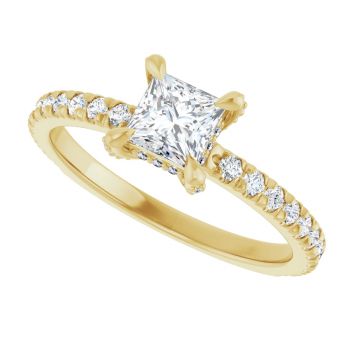 1/2 Carat Princess-Cut Diamond Ring in 14K Gold 5