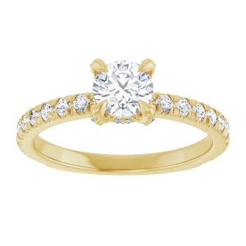 14K Gold 1/2 Carat Lab-Grown Round Diamond Ring 3