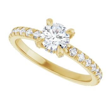 14K Gold 1/2 Carat Lab-Grown Round Diamond Ring 5