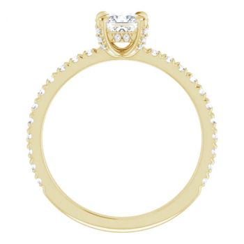 14K Gold 1/3 Carat Princess-Cut Diamond Engagement Ring 2