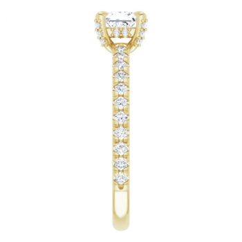 14K Gold 1/3 Carat Princess-Cut Diamond Engagement Ring 4