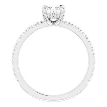 Platinum 0.33 Carat Lab-Grown Princess-Cut Diamond Engagement Ring 2