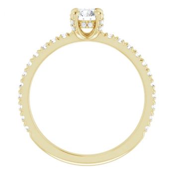 1/3 Carat Lab-Grown Round Diamond Engagement Ring in 14K Gold 2