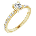 1/3 Carat Lab-Grown Round Diamond Engagement Ring in 14K Gold
