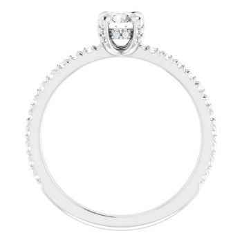 14K White Gold 0.33 Carat Round Diamond Engagement Ring 2