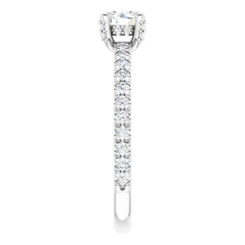 14K White Gold 0.33 Carat Round Diamond Engagement Ring 4