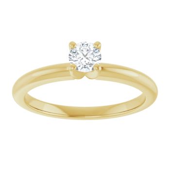 0.25 Carat Lab-Grown Diamond Solitaire Ring in 14K Gold 3