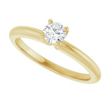 0.25 Carat Lab-Grown Diamond Solitaire Ring in 14K Gold 5