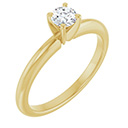 0.25 Carat Lab-Grown Diamond Solitaire Ring in 14K Gold