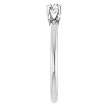 1/4 Carat Lab-Grown Round Diamond Solitaire Ring in 14K White Gold 4