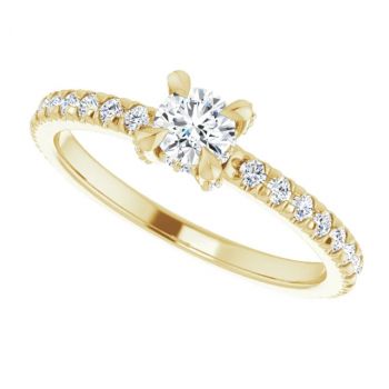 14K Gold 0.25 Carat Lab-Grown Round Diamond Ring 5
