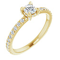 14K Gold 0.25 Carat Lab-Grown Round Diamond Ring