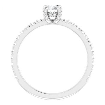 1/4 Carat Lab-Grown Round Diamond Ring in 14K White Gold 2