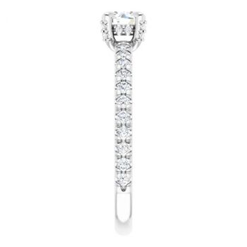 1/4 Carat Lab-Grown Round Diamond Ring in 14K White Gold 4
