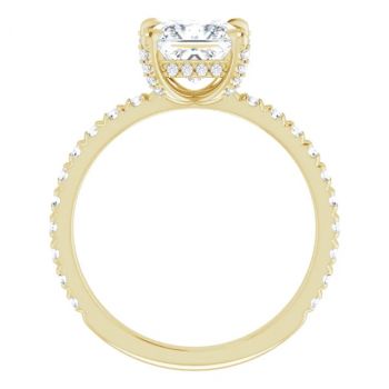 14K Gold 1 Carat Lab-Grown Princess-Cut Diamond Ring 2