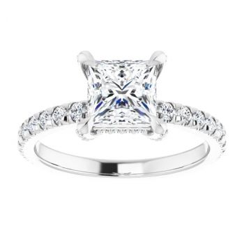 1 Carat Lab-Grown Princess-Cut Diamond Ring in Platinum 3