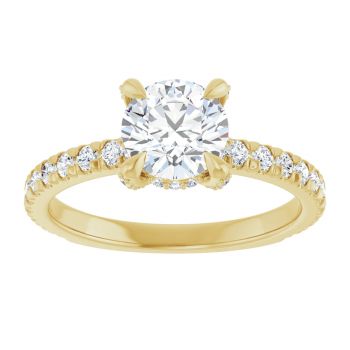 1 Carat Lab-Grown Round Diamond Ring in 14K Gold 3