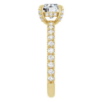 1 Carat Lab-Grown Round Diamond Ring in 14K Gold 4