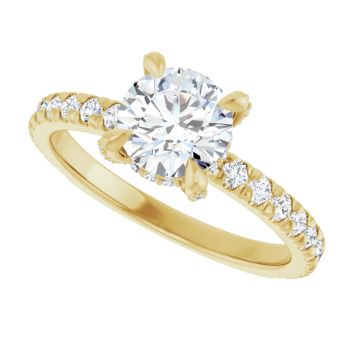 1 Carat Lab-Grown Round Diamond Ring in 14K Gold 5