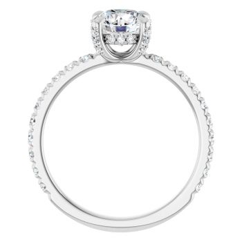 1 Carat Lab-Grown Round Diamond Engagement Ring in 14K White Gold 2
