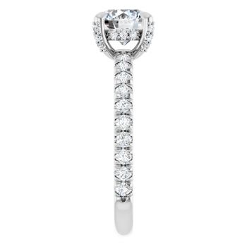 1 Carat Lab-Grown Round Diamond Engagement Ring in 14K White Gold 4