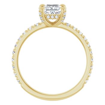 3/4 Carat Lab-Grown Princess-Cut Diamond Engagement Ring in 14K Gold 2