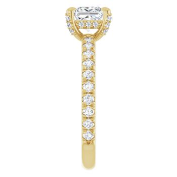 3/4 Carat Lab-Grown Princess-Cut Diamond Engagement Ring in 14K Gold 4