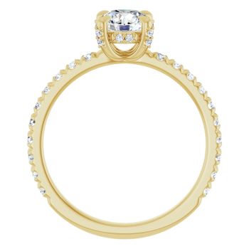 3/4 Carat Round Diamond Engagement Ring in 14K Gold 2