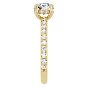 3/4 Carat Round Diamond Engagement Ring in 14K Gold 4