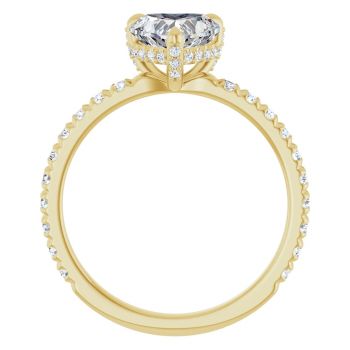 14K Gold 1 Carat Lab-Grown Heart-Shaped Diamond Engagement Ring 2
