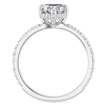 1 Carat Lab-Grown Heart Diamond Engagement Ring in Platinum 2