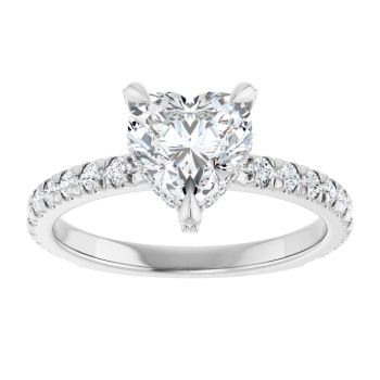 1 Carat Lab-Grown Heart Diamond Engagement Ring in Platinum 3