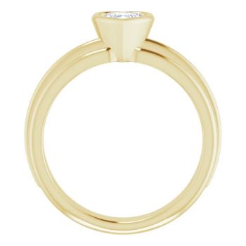 1/2 Carat Heart-Shaped Diamond Solitaire Engagement Ring in 14K Gold 2