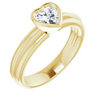 1/2 Carat Heart-Shaped Diamond Solitaire Engagement Ring in 14K Gold
