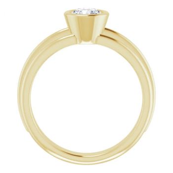 1/2 Carat Bezel-Set Diamond Engagement Ring in 14K Gold 2