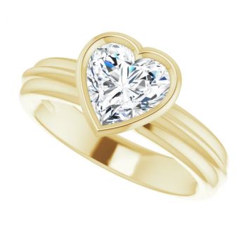 Lab-Grown 1 Carat Heart-Shaped Diamond Solitaire Engagement Ring 5
