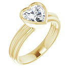 Lab-Grown 1 Carat Heart-Shaped Diamond Solitaire Engagement Ring