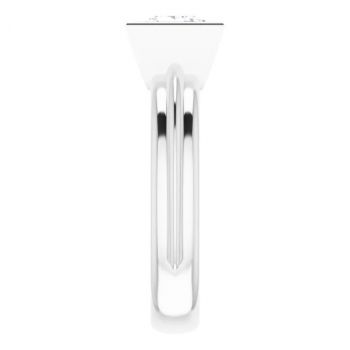 Lab-Grown 14K White Gold 1 Carat Princess-Cut Bezel Diamond Ring 4