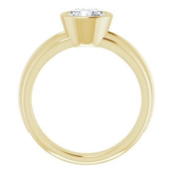 1 Carat Bezel-Set Diamond Solitaire Engagement Ring in 14K Gold 2