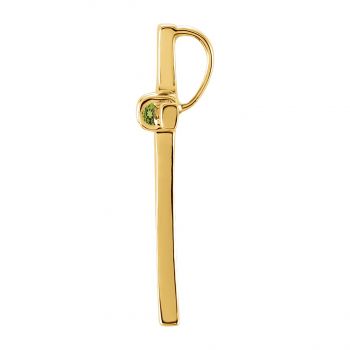 Green Peridot Cross Pendant for Women in 14K Gold with Hidden Bail 2