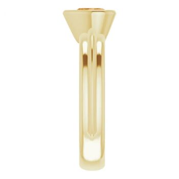 Bezel-Set Heart Citrine Solitaire Ring in 14K Gold 4