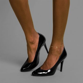Cross Anklet, 14K Gold 6