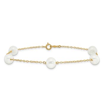 Freshwater Pearl Anklet, 14K Gold 3