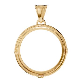 1/10 Oz American Eagle Bezel Pendant Handmade 14K Gold 3