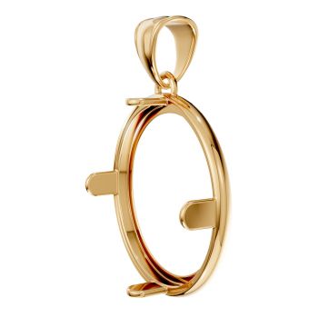 1/10 Oz American Eagle Bezel Pendant Handmade 14K Gold 2