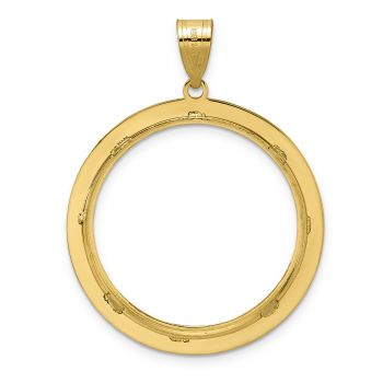 Black Greek Key Bezel Pendant for 1/2 Oz American Eagle Coin in 14K Gold 3