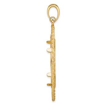 14K Gold Greek Key Bezel Pendant w/ Rope Border for 1/2 Oz American Eagle Coin 2