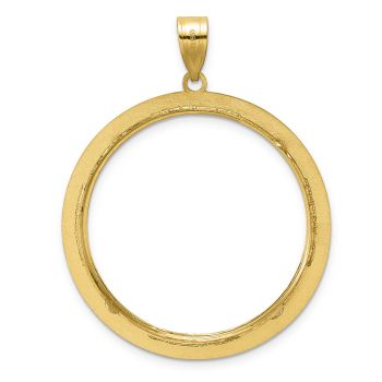 Black Enamel Greek Key Bezel Pendant 14K Gold for 1 Oz American Eagle Coin 3