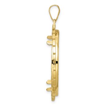 Greek Key Bezel Pendant in 14K Gold for 1 Oz American Eagle Coin 2