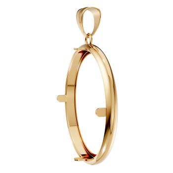 22K Gold Bezel Pendant for 1 Ounce Buffalo Coin 4